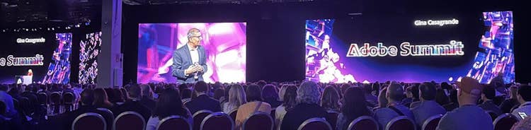Image showing people attending the adobe summit